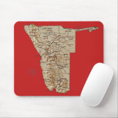 Namibië Map Mousepad Muismat (Met muis)