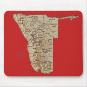 Namibië Map Mousepad Muismat (Voorkant)