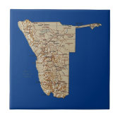 Namibië Map Tile Tegeltje (Voorkant)
