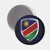 Namibië Metallic Emblem Magneet (Voorkant / Achterkant)