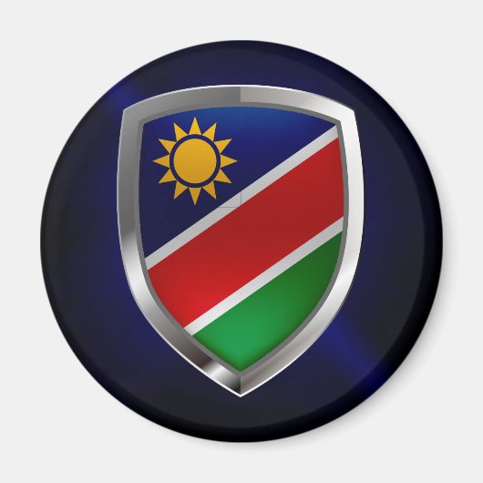 Namibië Metallic Emblem Magneet (Voorkant)