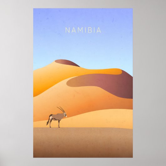 Namibië Minimale Reisposter Poster (Voorkant)