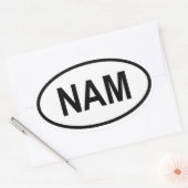 Namibië "NAM" Ovale Sticker (Envelop)