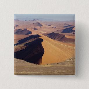 Namibië, Namib-Naukluft Park. Luchtfoto van Vierkante Button 5,1 Cm