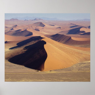 Namibië, Namib-Naukluft Park. Uitzicht van de luch Poster