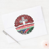 Namibië Namibisch Schweizer Schweiz Baum Wurzel Ronde Sticker (Envelop)