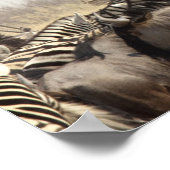 Namibië, Nationaal Park Etosha. Een eengiraffe Poster (Hoek)