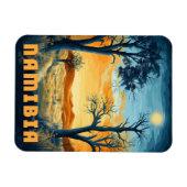 Namibië - Retro Afrikaanse Safari Magneet (Horizontaal)