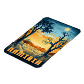 Namibië - Retro Afrikaanse Safari Magneet (Linkerzijde)