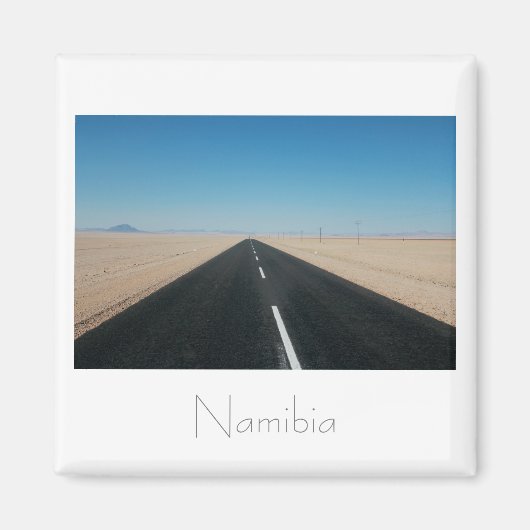 Namibië Road Highway Deert Landscape Magnet (Voorkant)