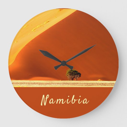 Namibië rode duinen van Sossusvlei foto met tekst Grote Klok (Voorkant)