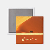 Namibië rode duinen van Sossusvlei foto met tekst Magneet (Voorkant / Achterkant)