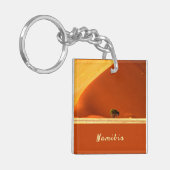 Namibië rode duinen van Sossusvlei foto met tekst Sleutelhanger (Voorkant Links)
