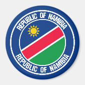 Namibië Round Emblem Magneet (Voorkant)