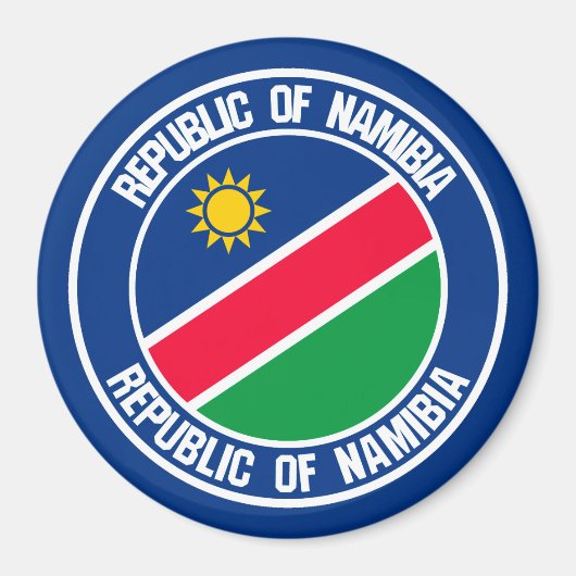 Namibië Round Emblem Magneet (Voorkant)