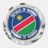 Namibië Round Emblem Magneet (Voorkant)