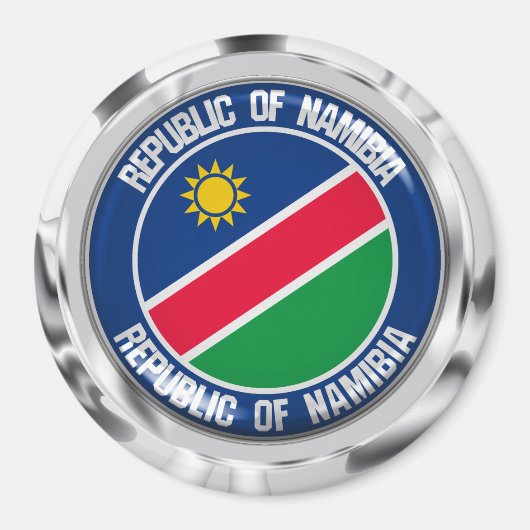 Namibië Round Emblem Magneet (Voorkant)