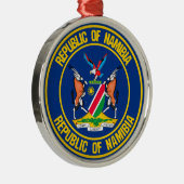 Namibië Round Emblem Metalen Ornament (Rechts)