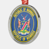 Namibië Round Emblem Metalen Ornament (Links)