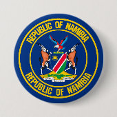 Namibië Round Emblem Ronde Button 7,6 Cm (Voorkant)