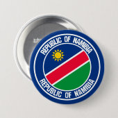 Namibië Round Emblem Ronde Button 7,6 Cm (Voorkant /achterkant)