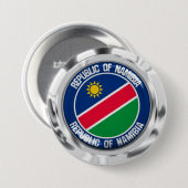 Namibië Round Emblem Ronde Button 7,6 Cm (Voorkant /achterkant)