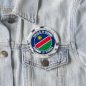 Namibië Round Emblem Ronde Button 7,6 Cm (In situ)