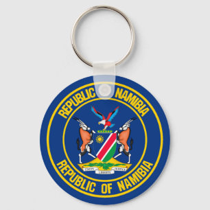 Namibië Round Emblem Sleutelhanger