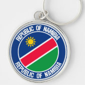 Namibië Round Emblem Sleutelhanger (Voorkant)
