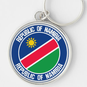 Namibië Round Emblem Sleutelhanger