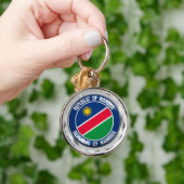 Namibië Round Emblem Sleutelhanger (Hand)