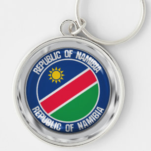 Namibië Round Emblem Sleutelhanger