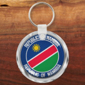 Namibië Round Emblem Sleutelhanger (Voorkant)
