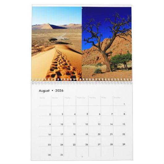 Namibië Sand Dune Landscape Kolmanskop Sossusvlei Kalender (Aug 2026)
