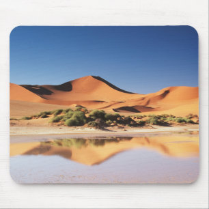 Namibië, Sossusvlei-regio, Zandduinen in woestijn Muismat