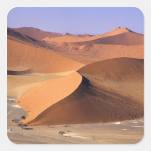 Namibië: Sossuvlei-duinen, luchtfoto. Vierkante Sticker