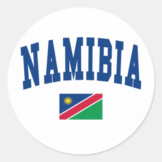 Namibië Stijl Ronde Sticker (Voorkant)