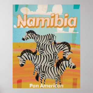 Namibië Vintage Travel Poster
