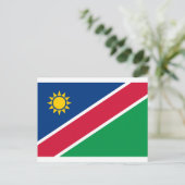 Namibië vlag briefkaart (Staand voorkant)