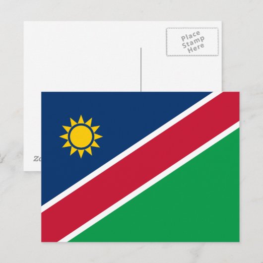Namibië vlag briefkaart (Voorkant / Achterkant)