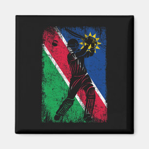 Namibië Vlag Cricket Jersey Fan Speler Coach Magneet