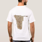 Namibië vlag en kaart T-Shirt (Achterkant)