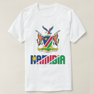 Namibië vlag en wapenschild t-shirt