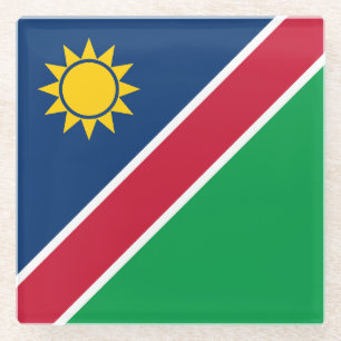 Namibië vlag glazen onderzetter