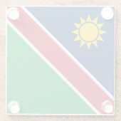 Namibië vlag glazen onderzetter (Achterkant)