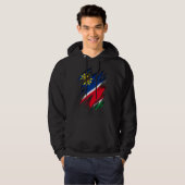 Namibië vlag hoodie (Voorkant volledig)