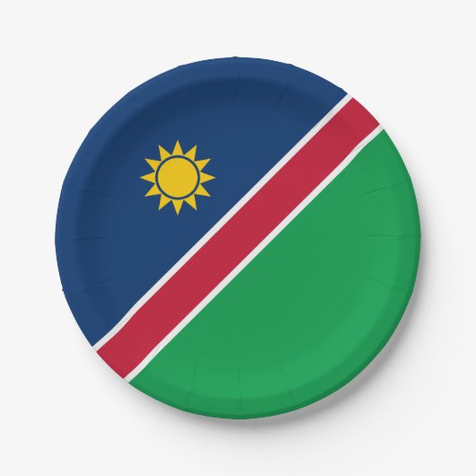 Namibië vlag papieren bordje (Voorkant)