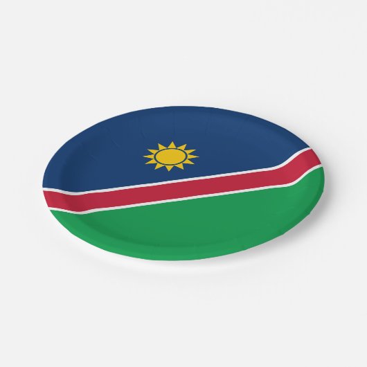 Namibië vlag papieren bordje (Gekanteld)