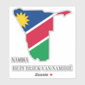 Namibië-vlag — Patriottisch Sticker (Vel)