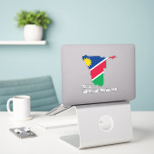 Namibië-vlag — Patriottisch Sticker (Laptop op bureau)